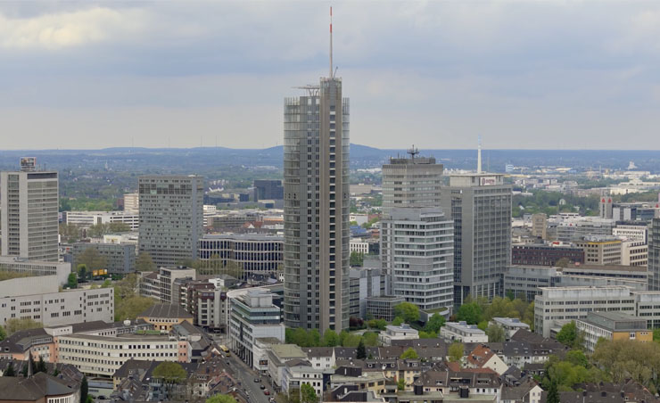 Essen Innenstadt Luftaufnahme