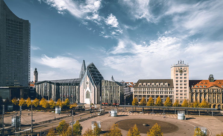 Der Augustusplatz in Leipzig