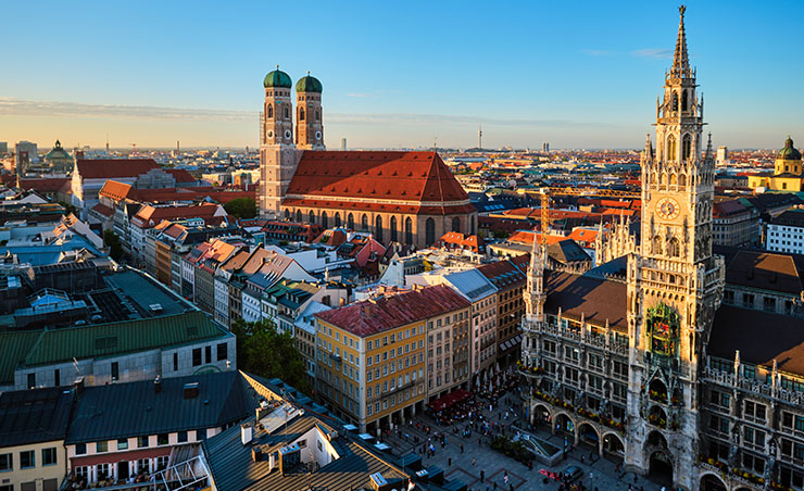 Der Marienplatz in München