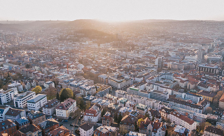 Eine Stuttgart Luftaufnahme