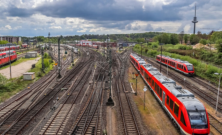 Kiel Bahnhof Luftaufnahme