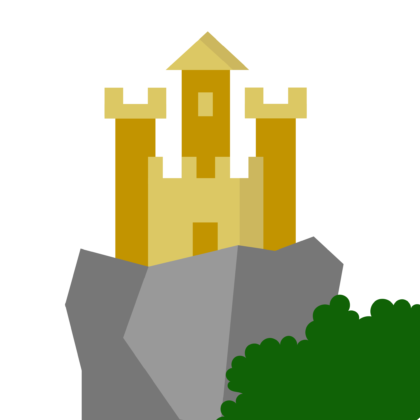 Burg abgebildet auf einer Icon